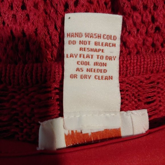 Sundance Womens Red Knit Lined Knee Length Dress 3/4 Sleeve Small - Picture 16 of 16